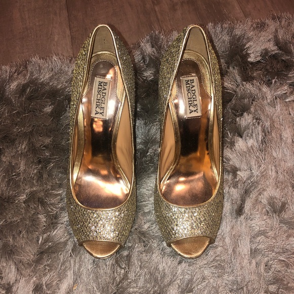 Badgley Mischka Shoes - Badgley Mischka Gold Heels